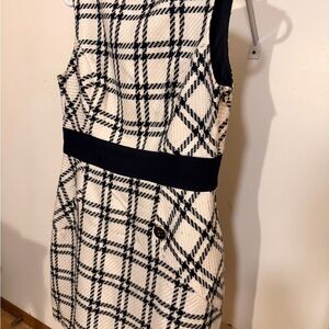 Nine West Black and White Houndstooth Dress